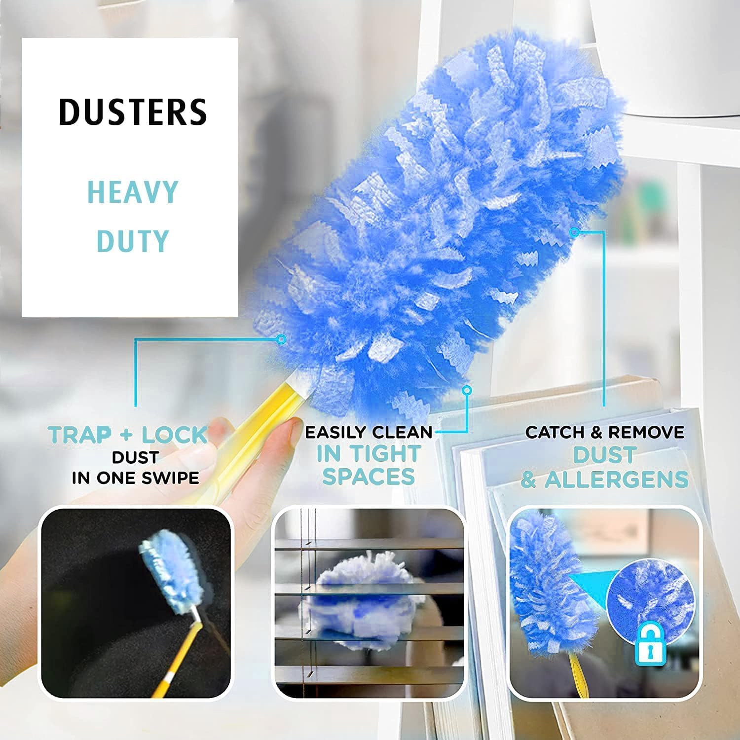 Duster Refill for Swiffer Duster, 30 Count Heavy Duty Duster Refills, Multi Surf