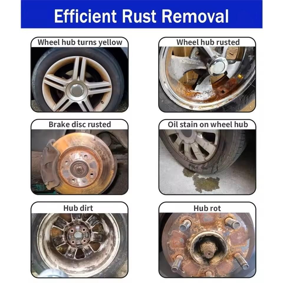 Heavy-duty Car Rust Remover Spray, Wheel Rim & Exhaust Anti-rust Cleaner