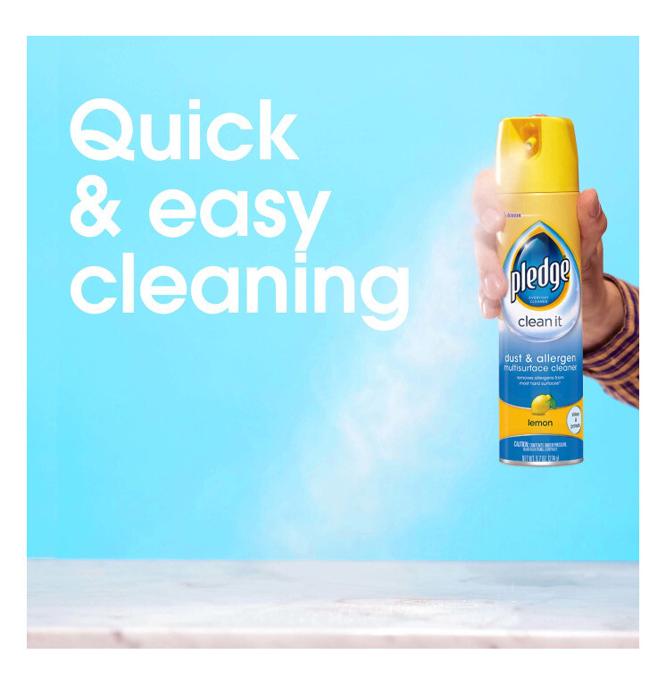 Pledge Dust and Allergen Lemon Fresh 9.7oz CFC-Free Aerosol 697835