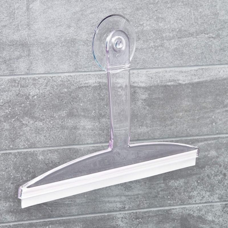 Plastic Suction Squeegee W/ Storage Hook for Tile Walls Fit Shower & Bathroom