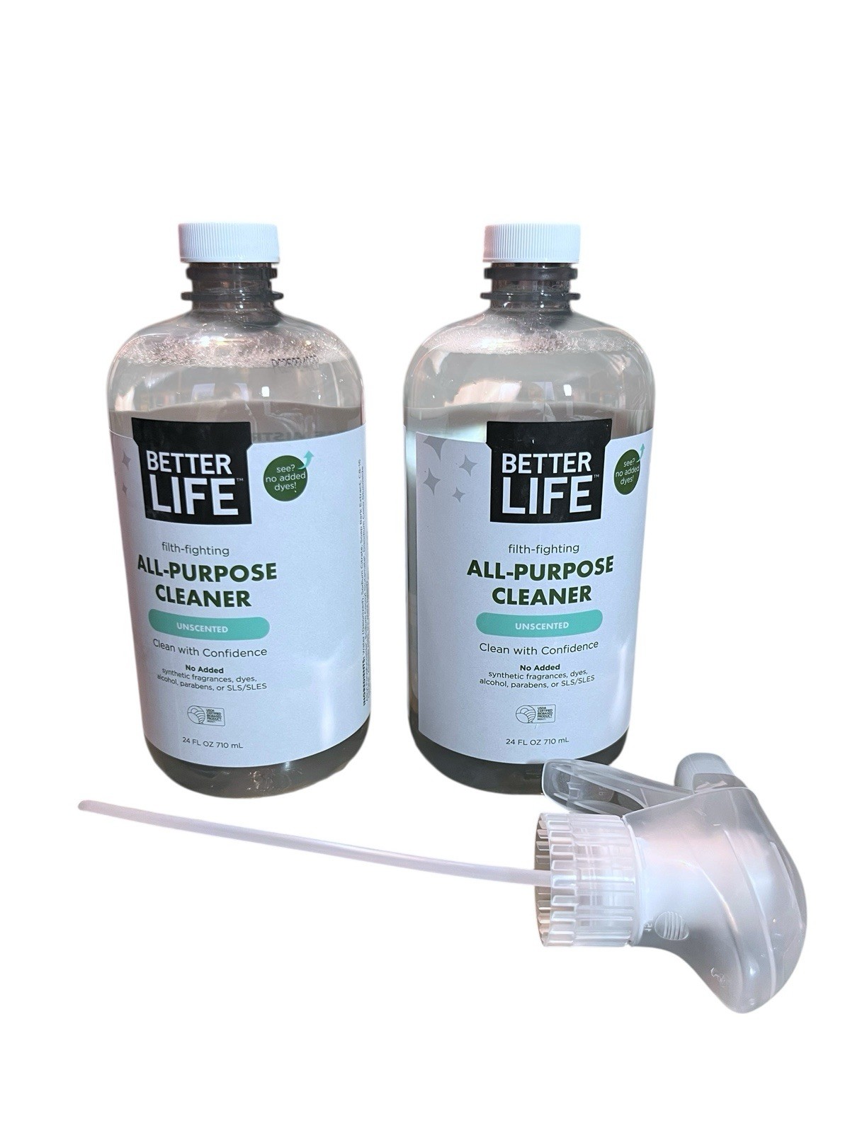 Better Life All Purpose Cleaner – 24 Fl Oz (Pack of 2) With Sprayer Unscented