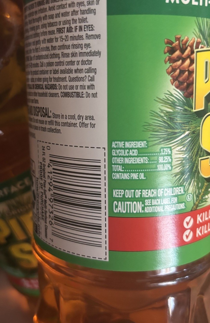 Pine Sol ORIGINAL Formula with PINE OIL 24 Fl Oz X2 READ