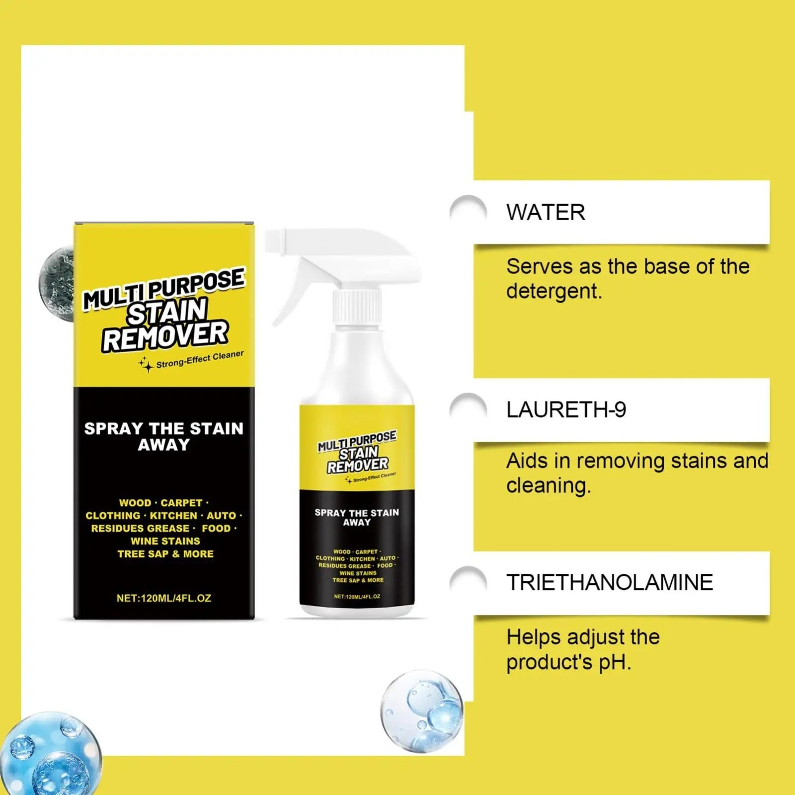 1PCS Alien Multi Purpose Stain Remover, Foam Cleaner Spray, A Powerful CleanerVi