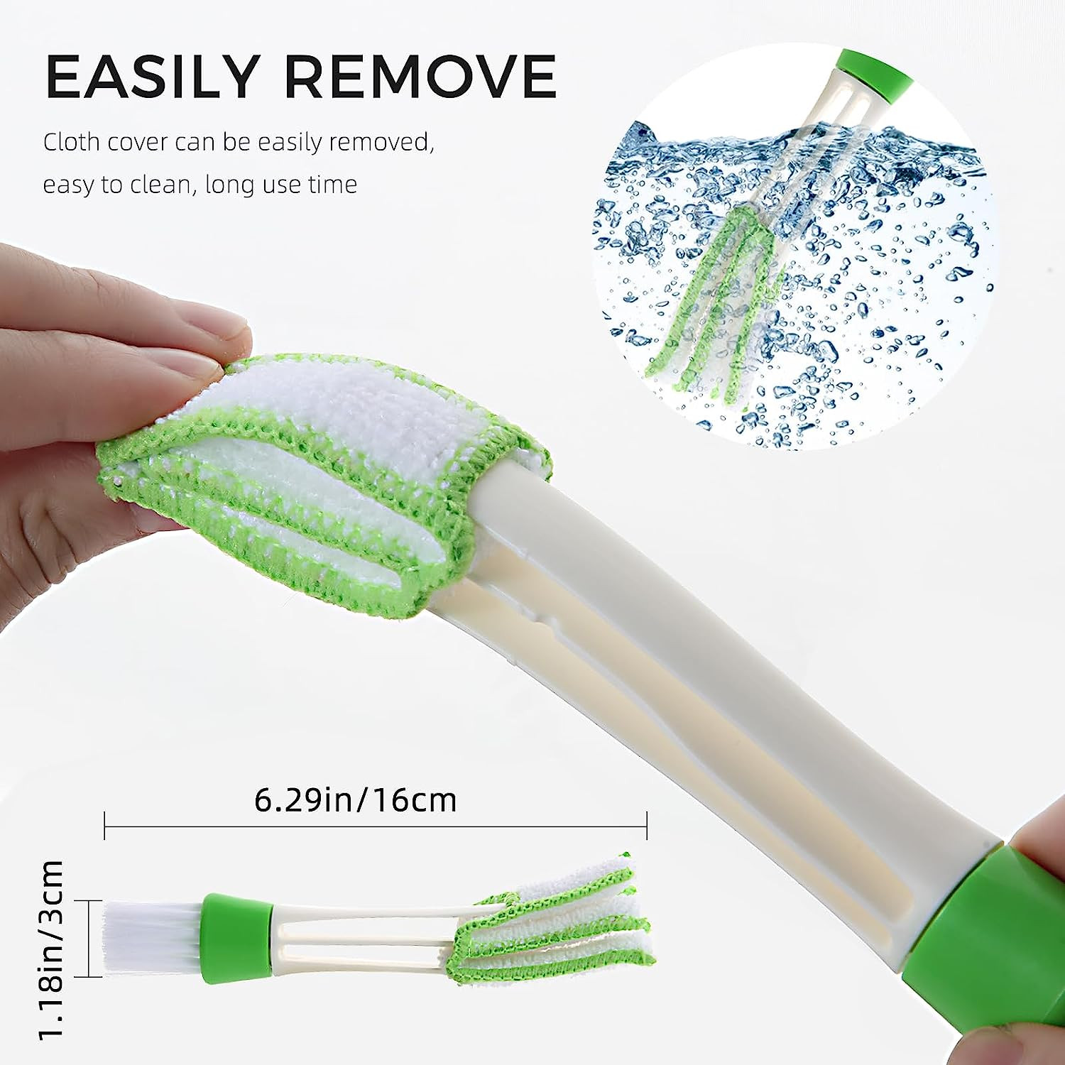 4Pcs Window Venetian Blind Cleaner Duster Tool,Washable 7 Fingers Dusting Cle…