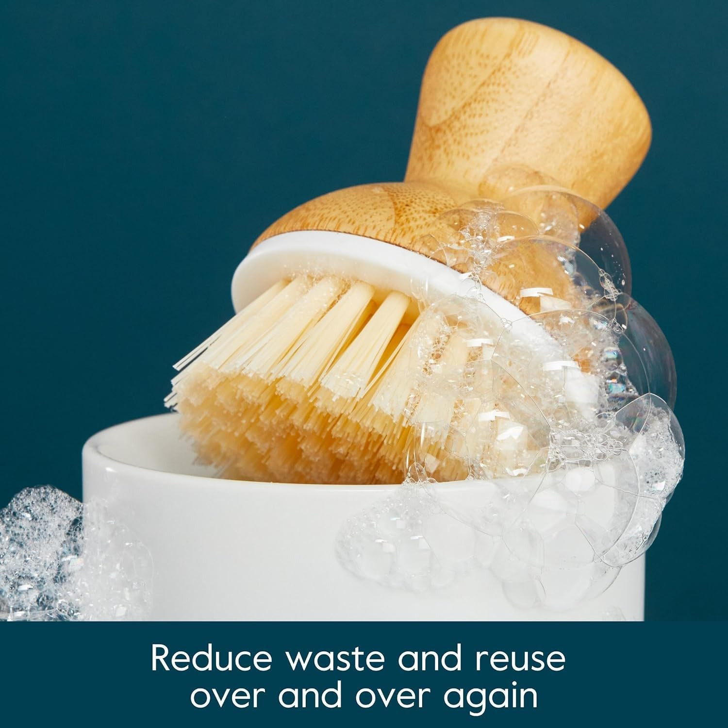 Bubble-Up Dish Brush, 2-Pack, Ergonomically Designed Dish Scrubber, Replacement