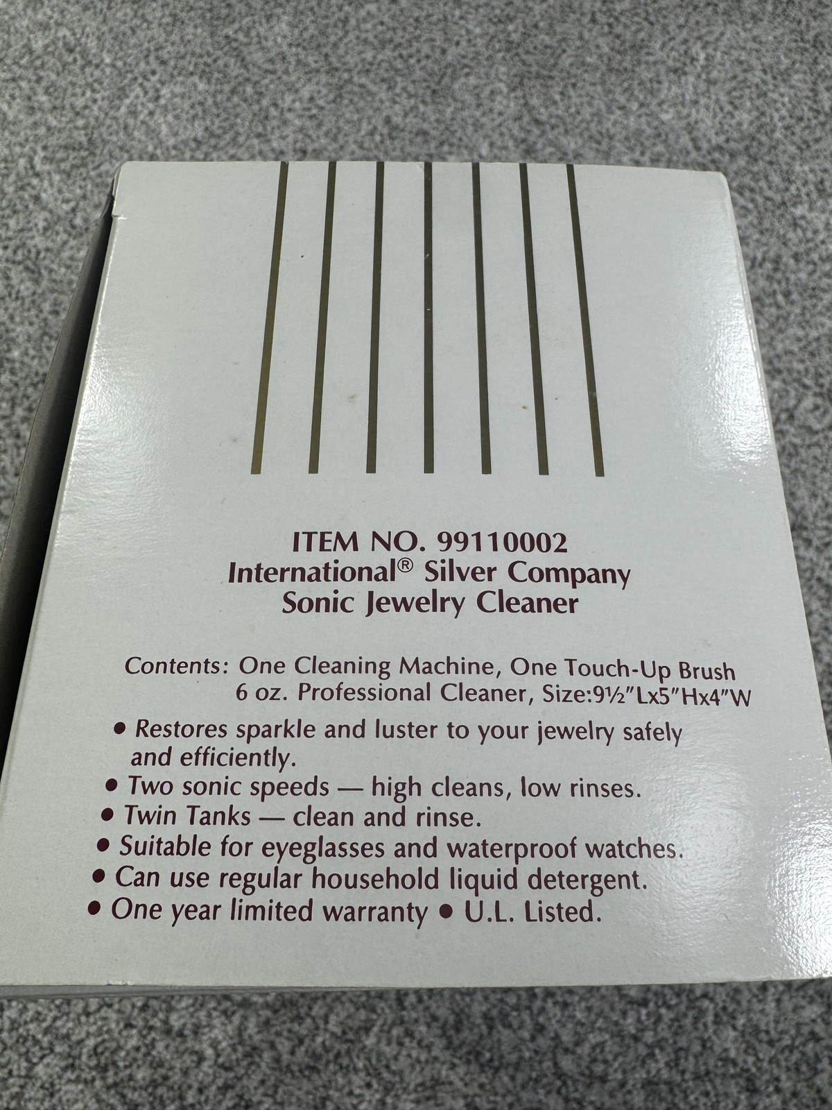 Vintage International Silver Sonic Jewelry Cleaner Twin Tank Boxed 1991 New
