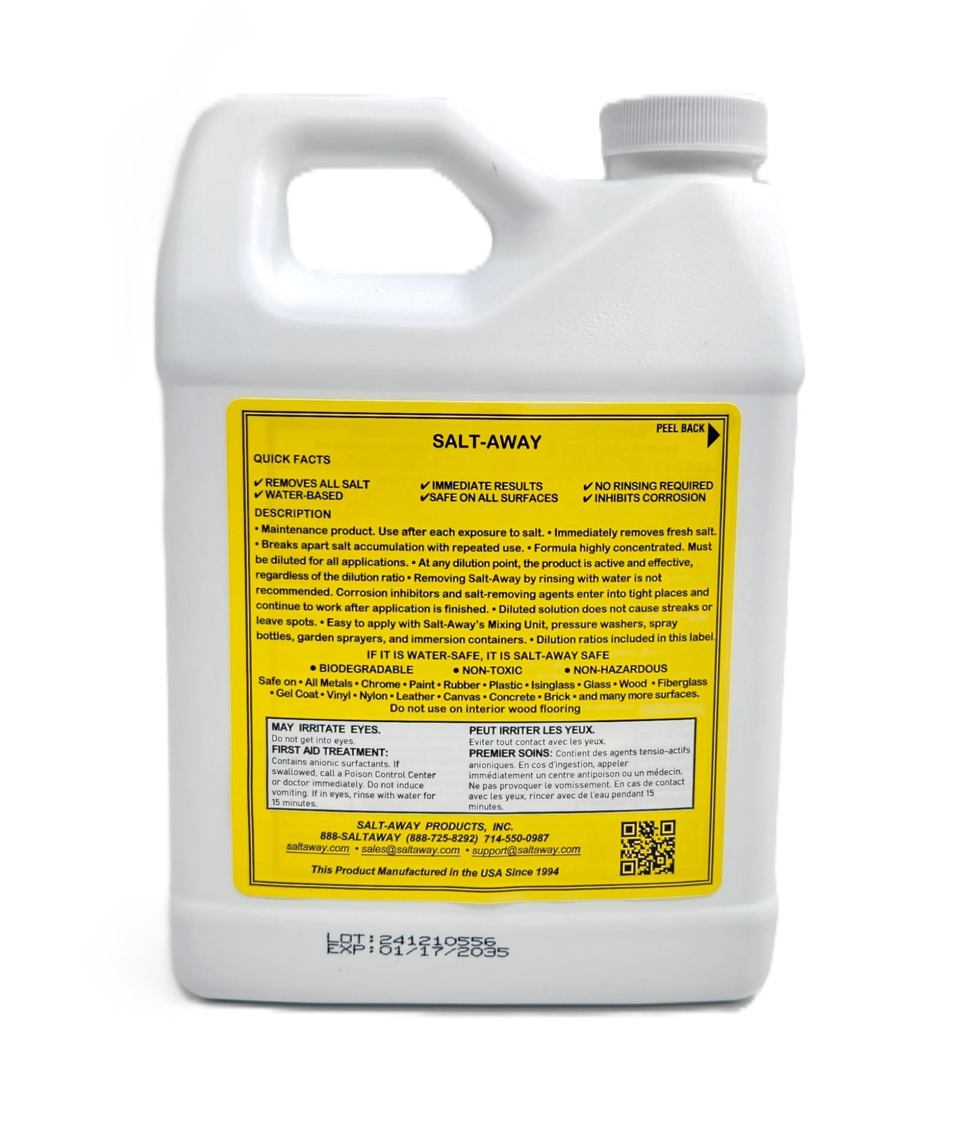 Salt Away 32 Fl Oz 946 Ml Water Based Salt Removing Cleaning Agent Refill