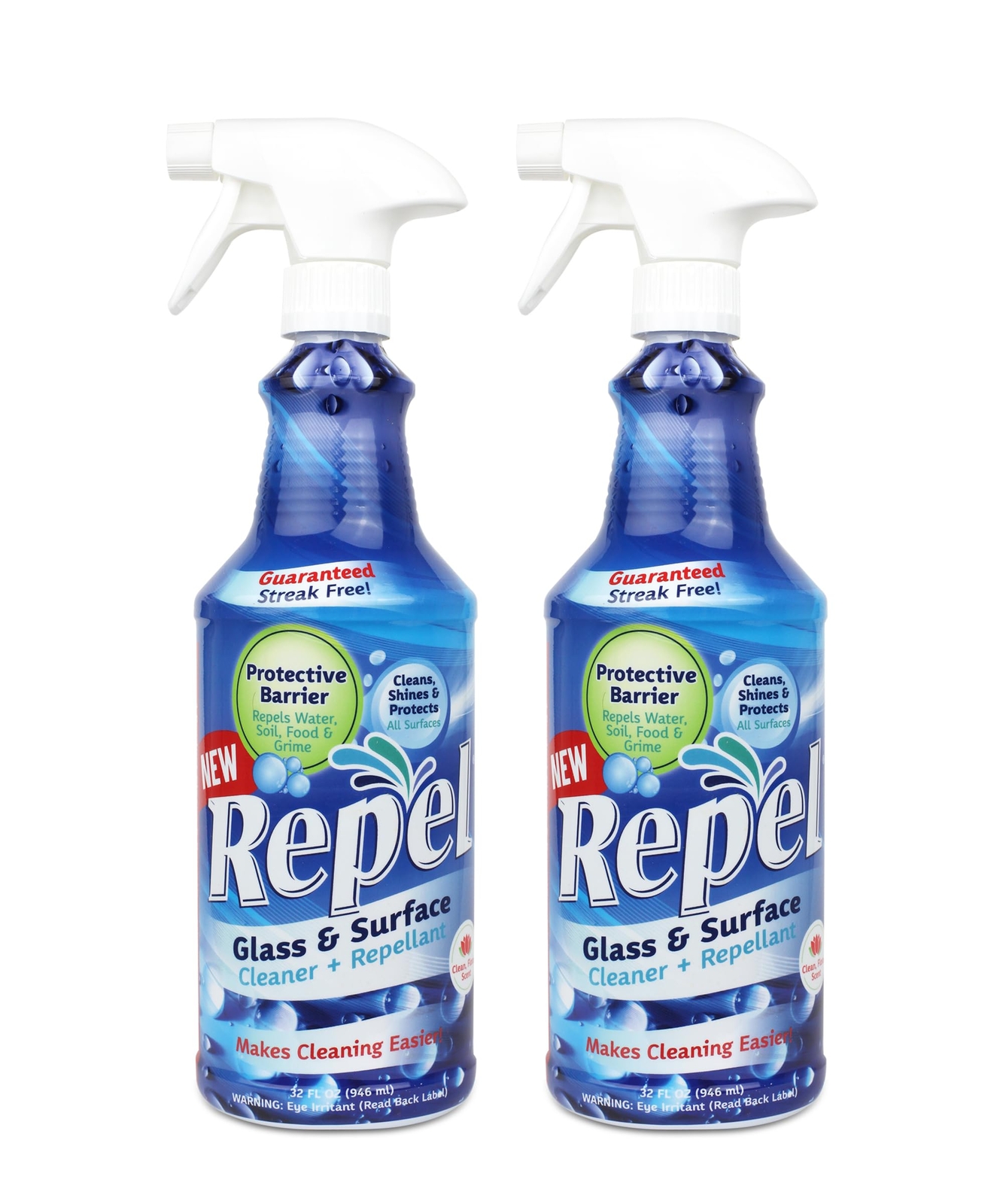 Repel Glass & Surface Cleaner 32 Fl. Oz. Cleans & Repels Water Spots And Dirt On