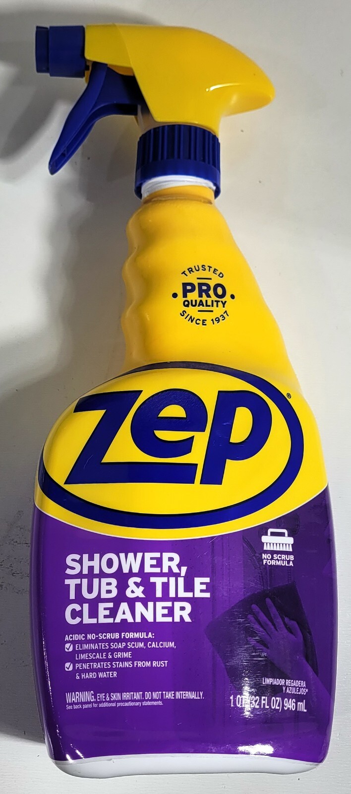 Lot Of 2 Bottles – ZEP Shower Tub and Tile Cleaner, 32 oz Each