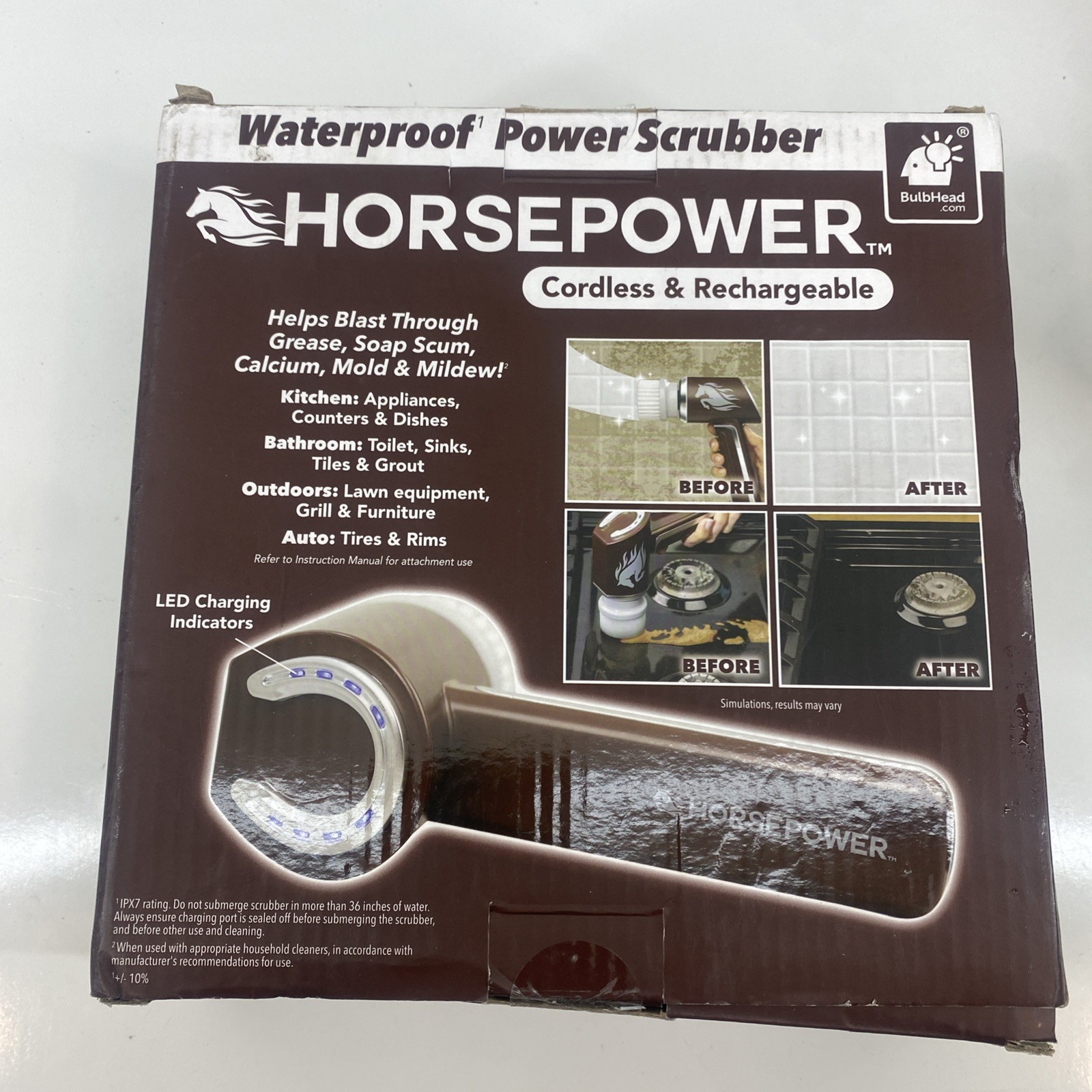 Ruby Horsepower Cordless Rechargeable Handheld Portable Power Scrubber NEW!