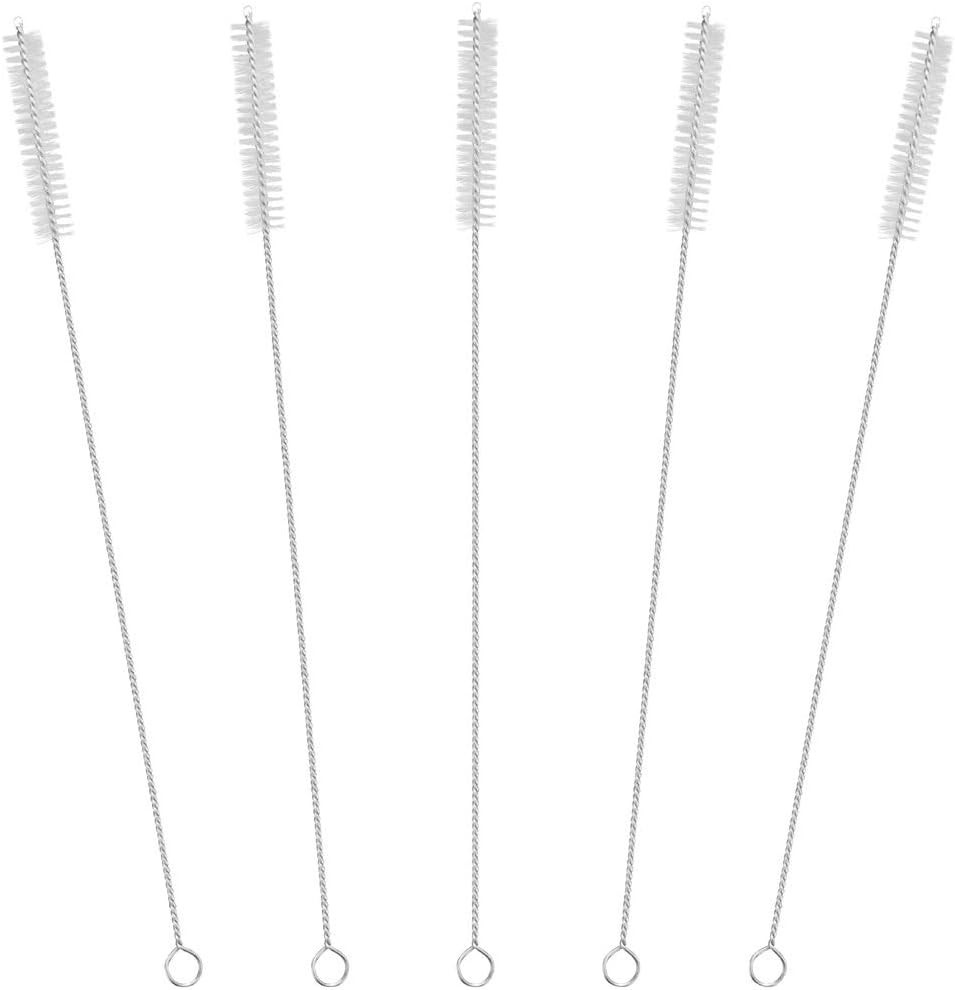 10″ Extra Long Straw Cleaning Brushes Set – 5 Durable Nylon & Stainless Steel