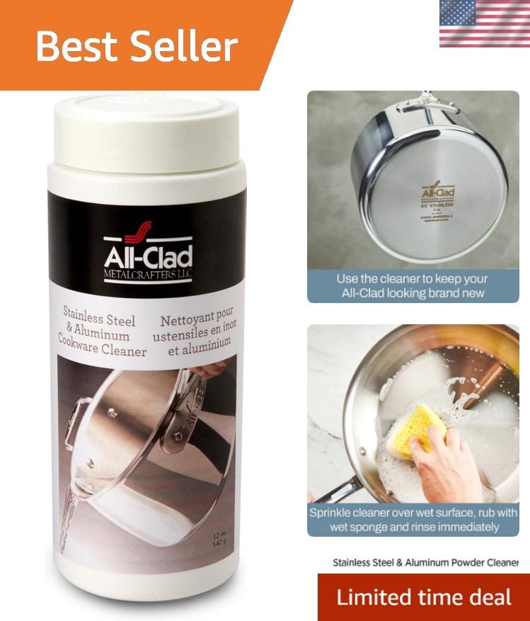12oz Unscented Cleaner for Stainless Steel & Aluminum – Safe for Cookware