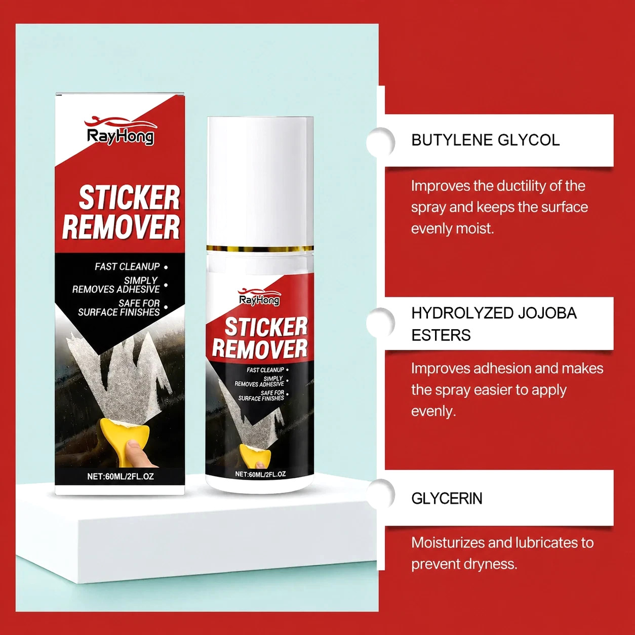 Powerful Automotive Adhesive Remover Spray Dissolves Sticky Tap Glue Decal Resid
