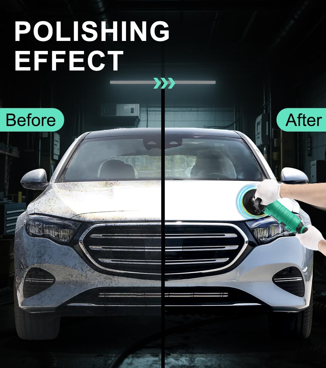 Car Buffer Polisher 1600W 7 Inch Variable Speed Waxing Detailing M14 Corded