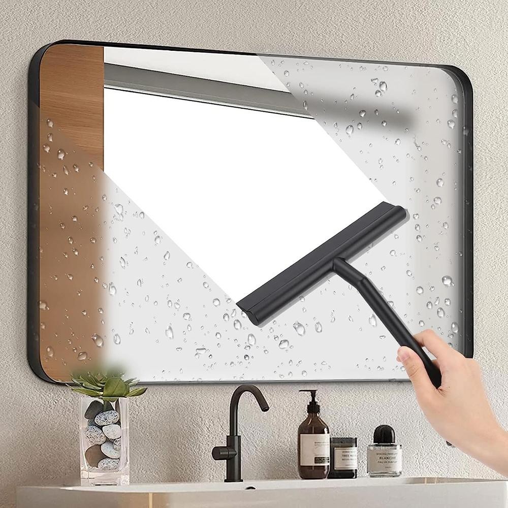 Silicone Squeegee Streak Free Glass Cleaner Shower Mirror Tile Car Window