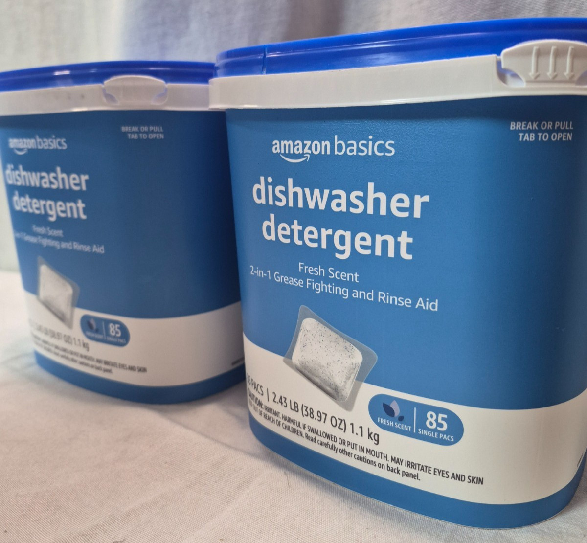 Basics Dishwasher Detergent Pacs, Fresh Scent, 85 Count, 2 Pack