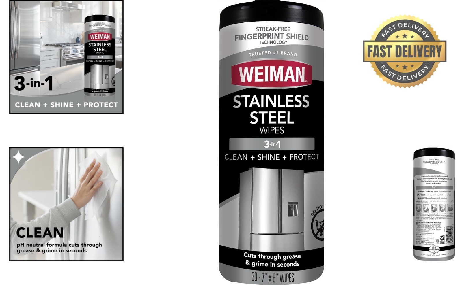 30 Count Anti-Fingerprint Stainless Steel Wipes – Effortless Shine & Protection