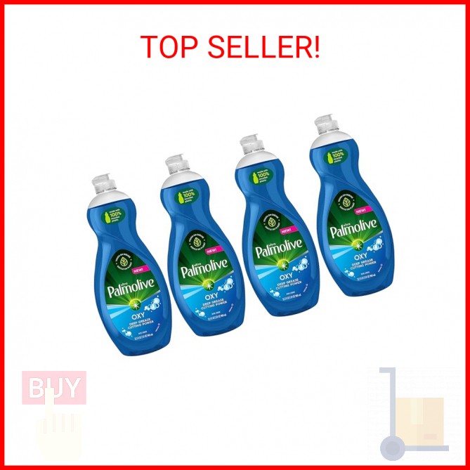 Palmolive Ultra Dishwashing Liquid Dish Soap, Oxy Power Degreaser 32.5 Fl Oz 4pk