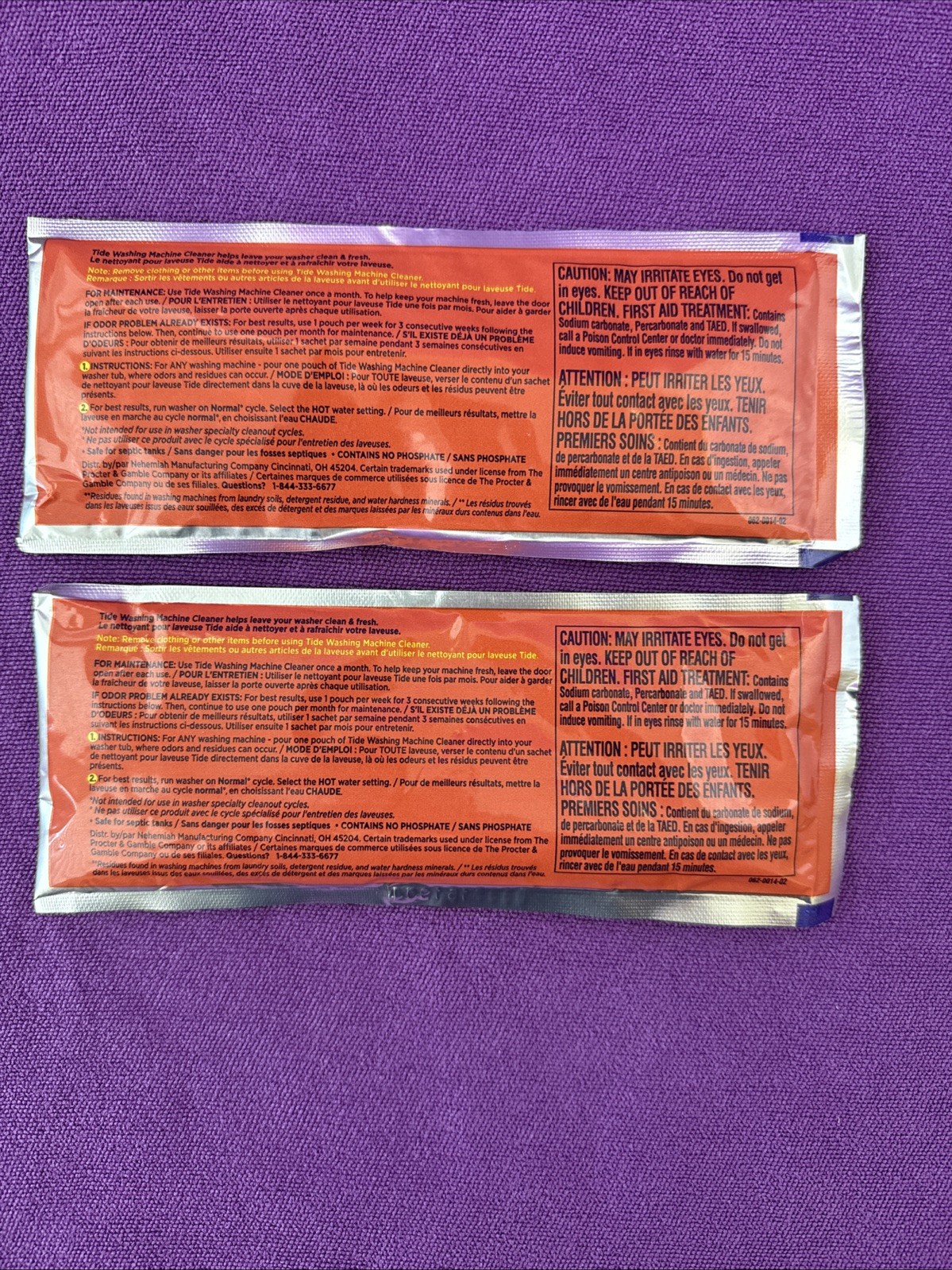 NEW Tide Washing Machine Cleaner Single Use Packet 2 Packets