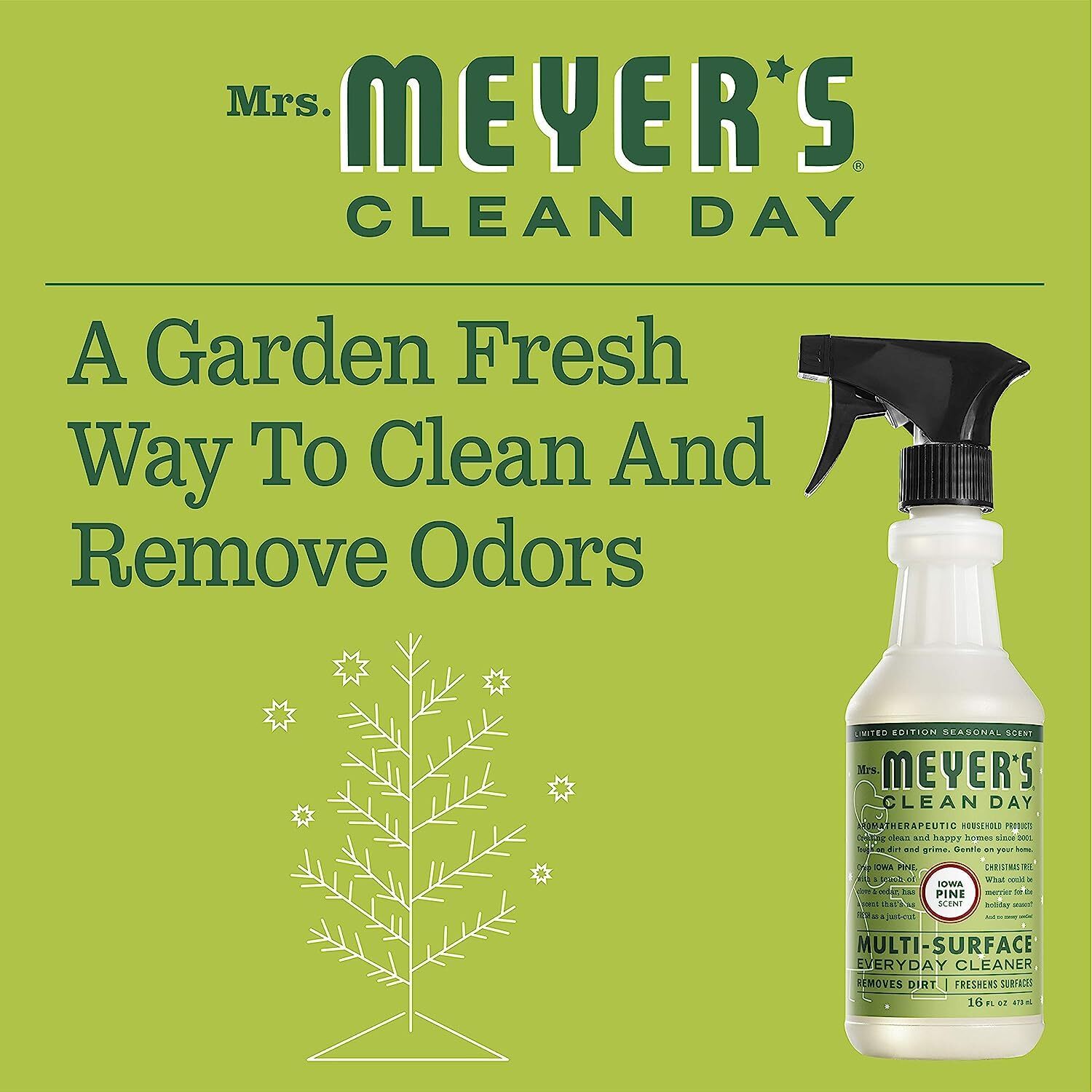 Mrs Meyers Clean Day Holiday Multi Surface Cleaner 32 Fl Oz Plant Based Scented