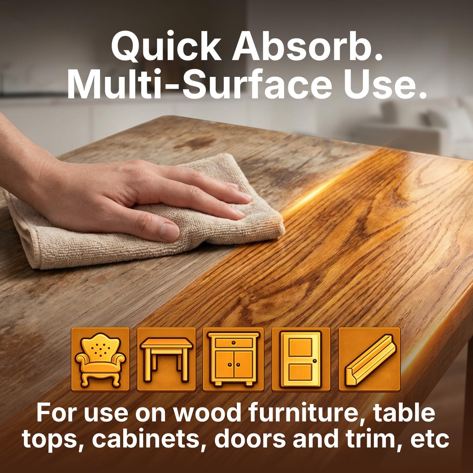 Natural Wood Polish & Conditioner with Orange Oil – Beeswax Furniture Polish …