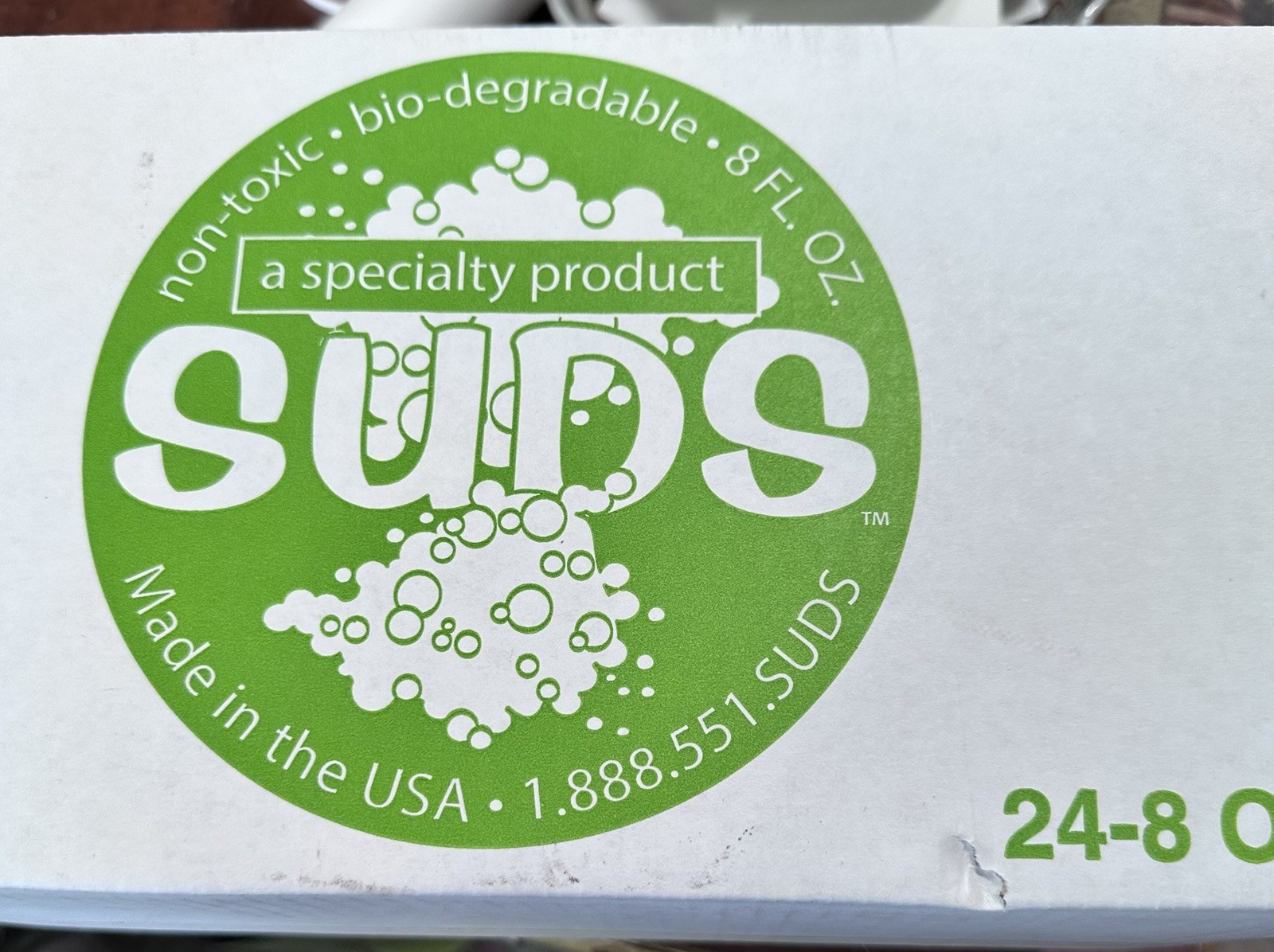 SUDS Cleaning Product Containers Non-Toxic Biodegradable 8 fl oz, 24 Pack USA