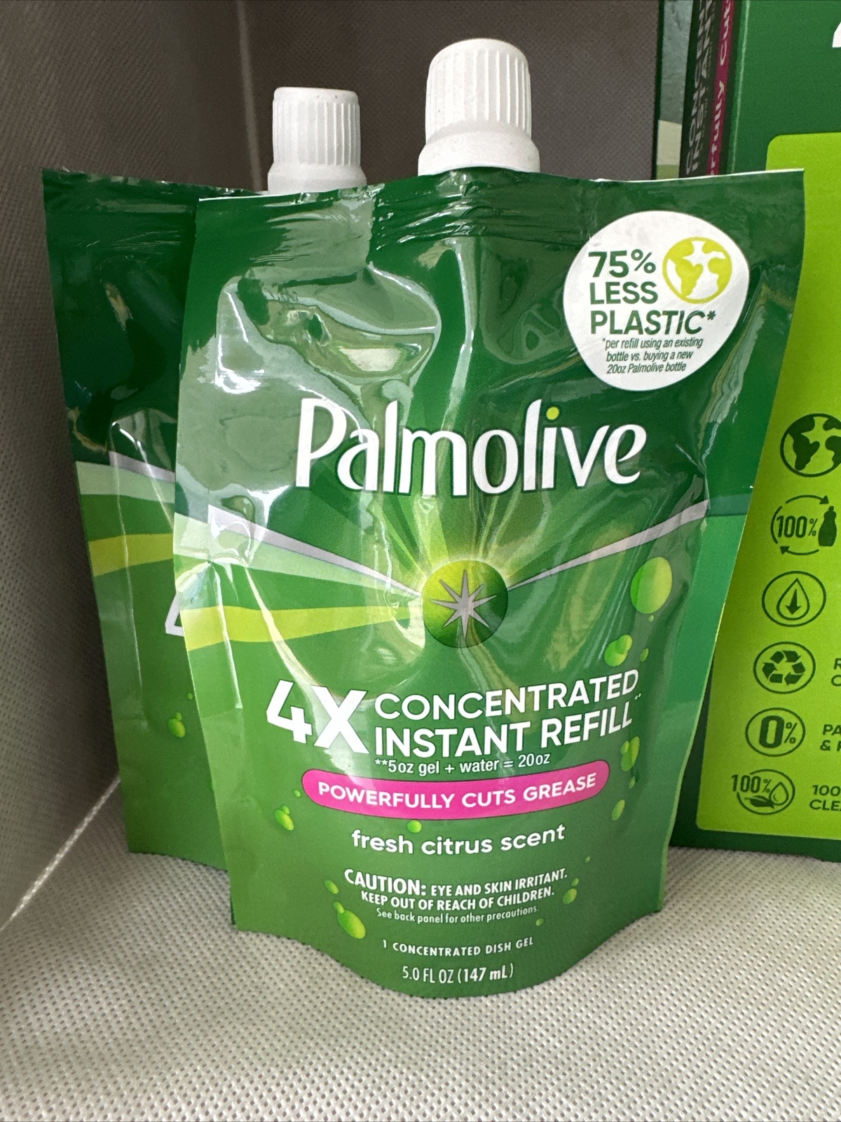 2 Palmolive 4X Concentrated Starter Kits, Fresh Citrus Scented, 2 Refill Packs✅