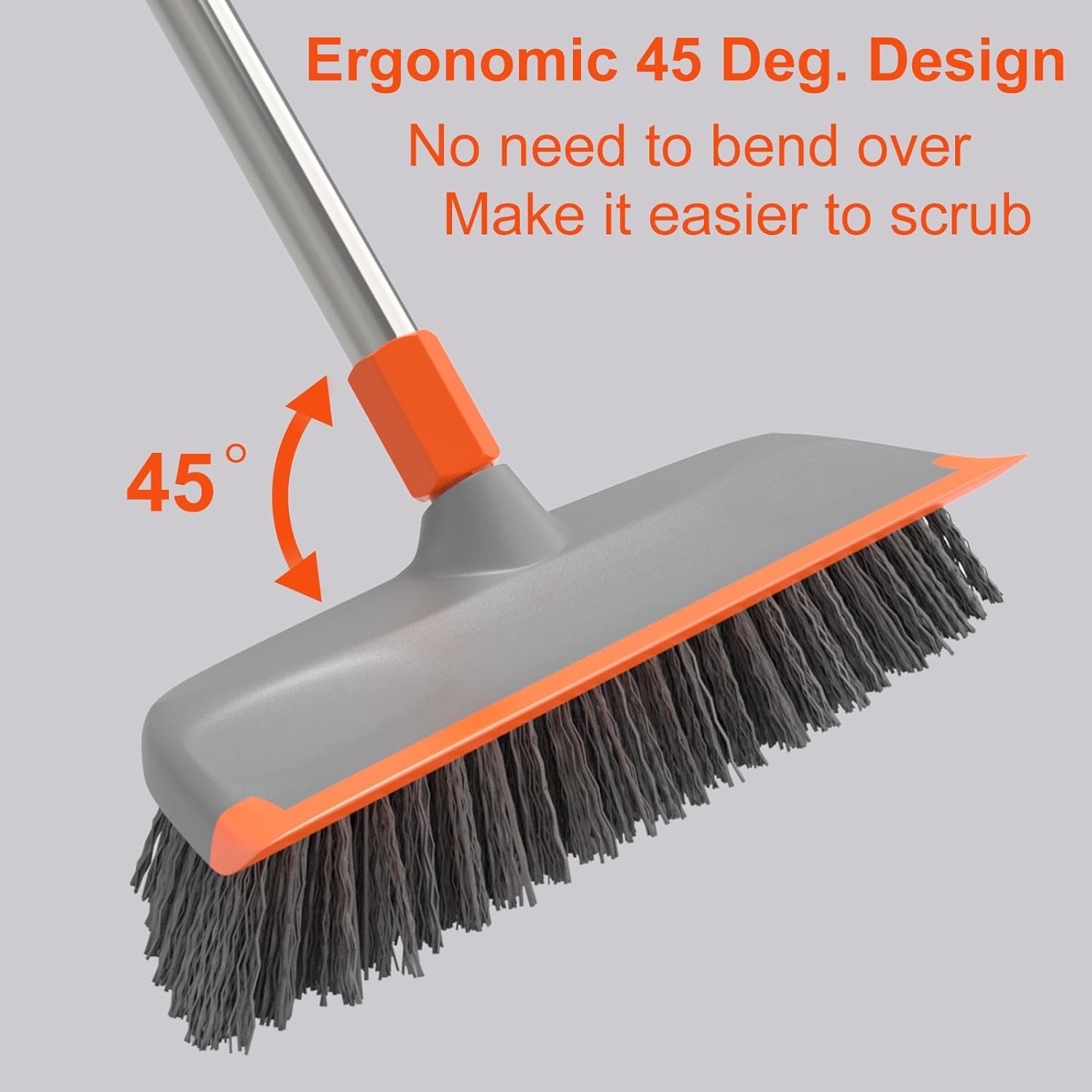 Deck Scrub Brush with Long Handle,Outdoor Porch Indoor Kitchen Shower Bathroom!!