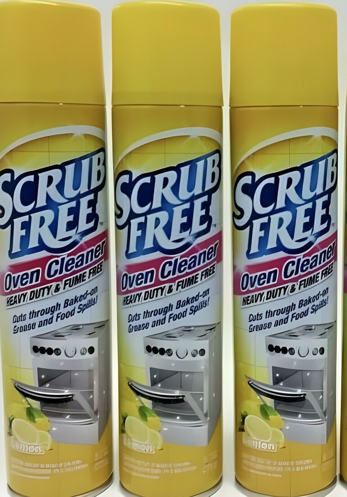 3X Scrub Free Oven Cleaner Heavy Duty & Fume Free Cuts Through Baked On 12 Oz