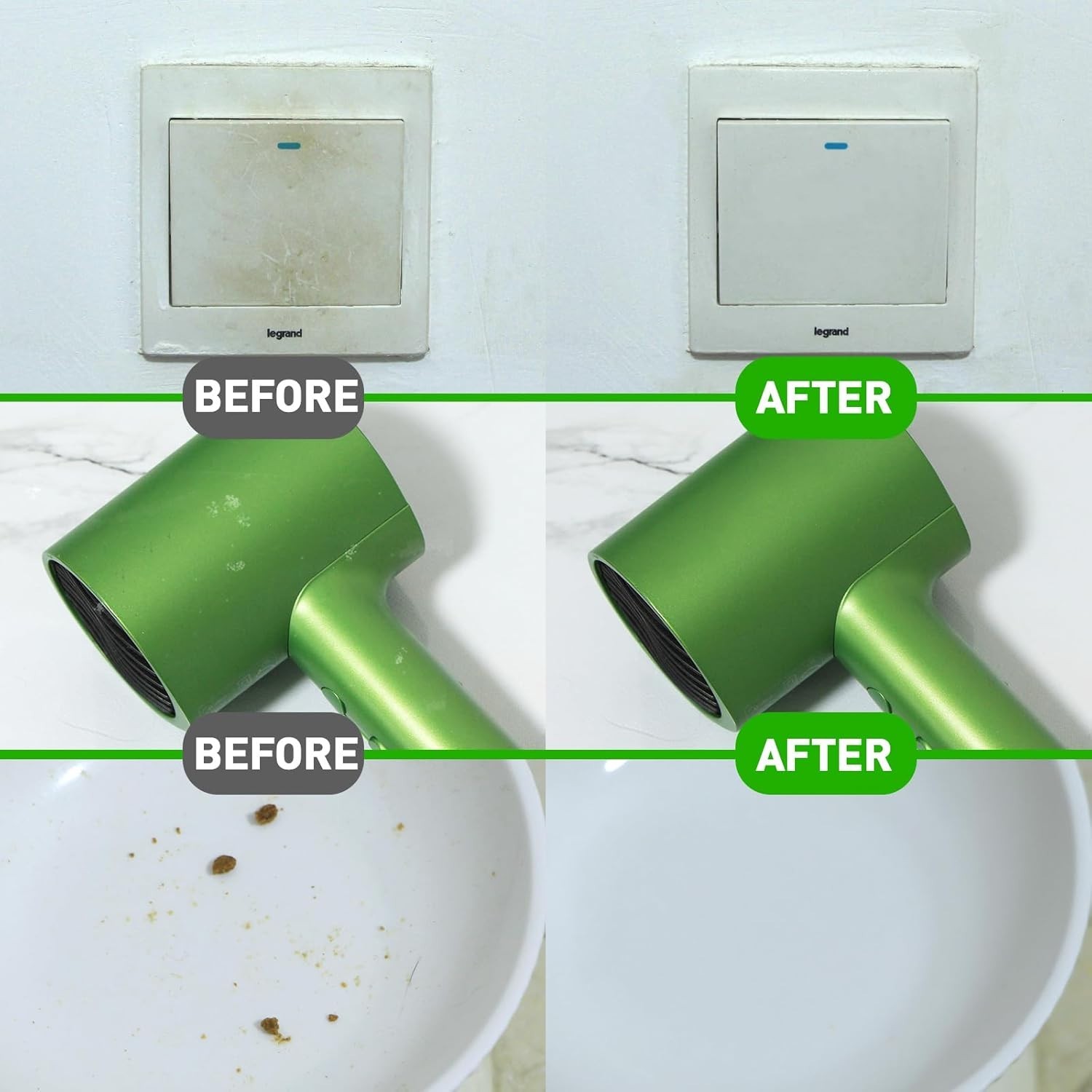 2X Density Sponge Erasers: 50 Pack Non-Toxic Sponges for Effortless Cleaning