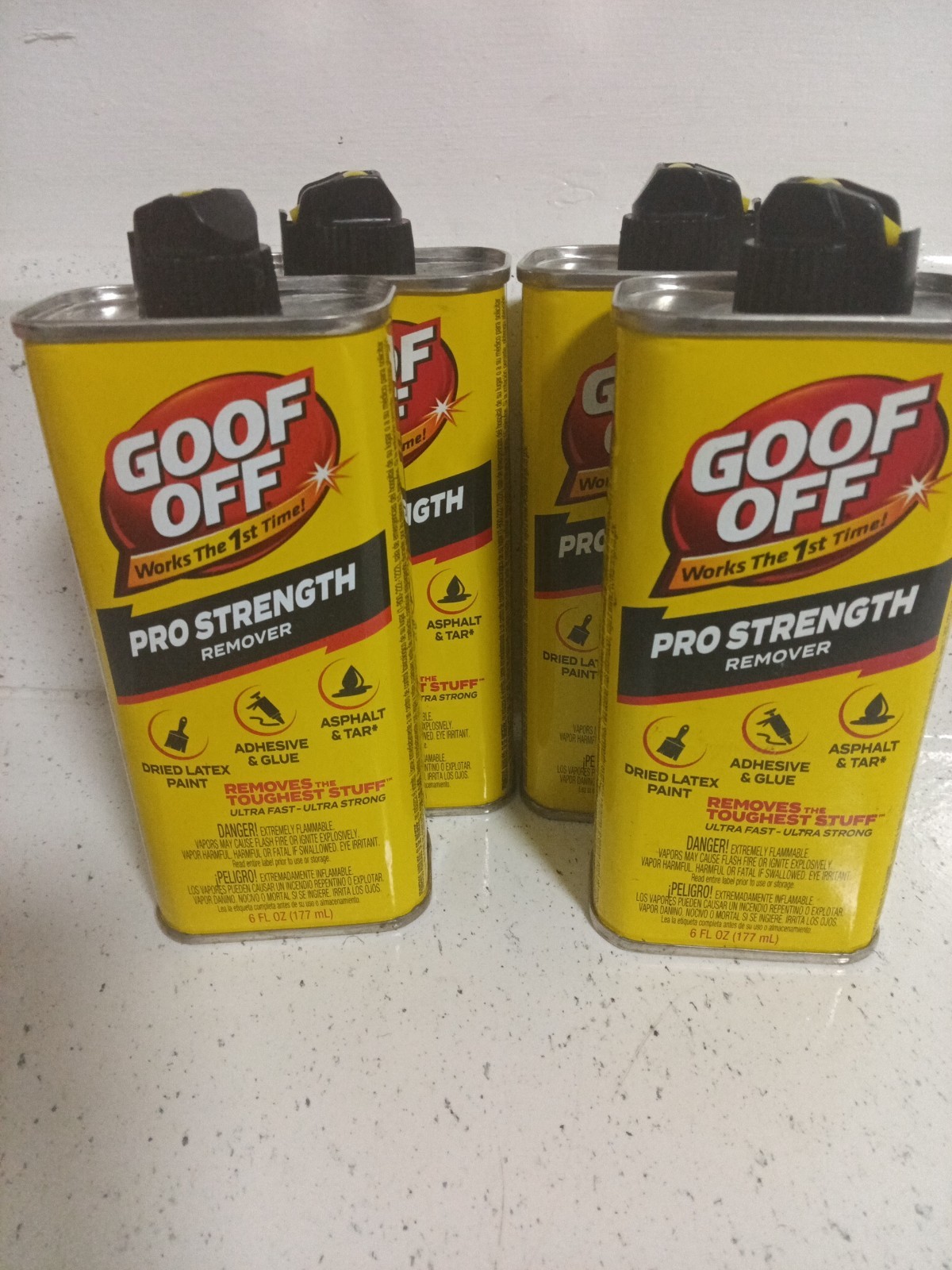 4 Pack Goof Off Professional Strength Latex Paint and Adhesive Remover $15🙀🙀