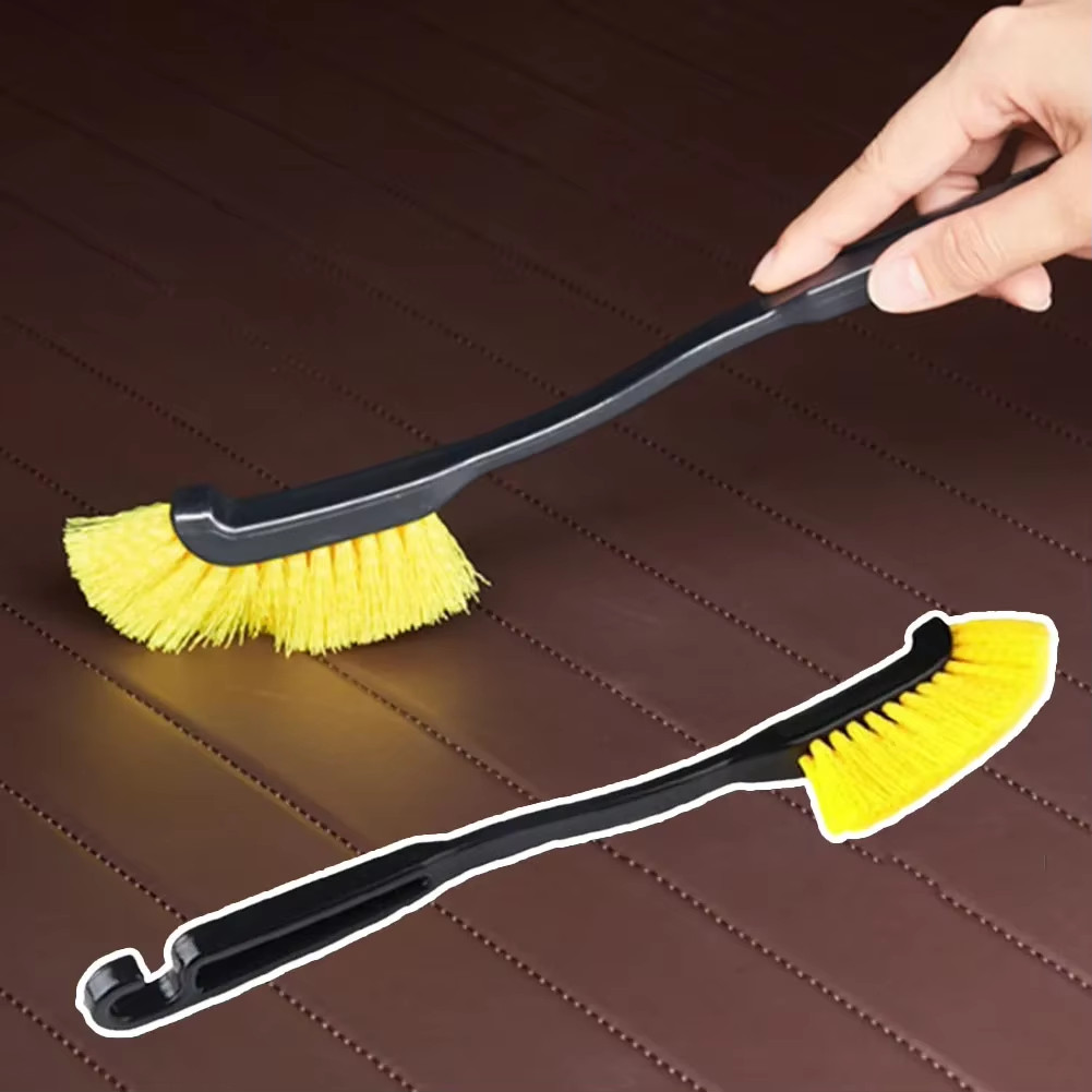1Pc Car Wheel Tire Rim Brush Curved Head Flexible Truck Wheel Hub Wash Detail De