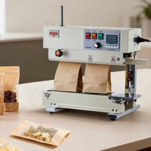 Continuous Bag Band Sealing Machine, 0.24-0.47 in Seal Width, Vertical Band Seal