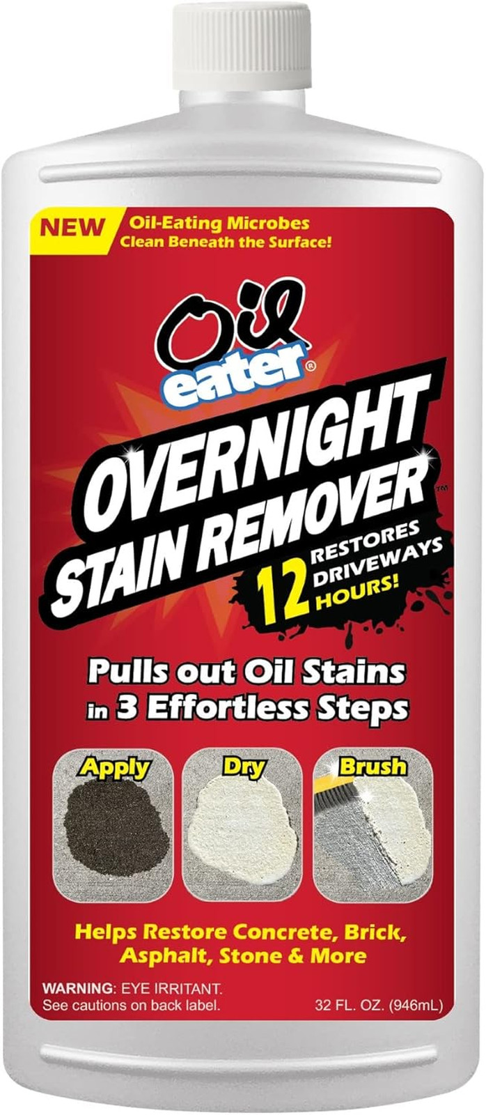 Overnight Stain Remover for Cleaning Oil Stains on Concrete, Driveway, Pavers &