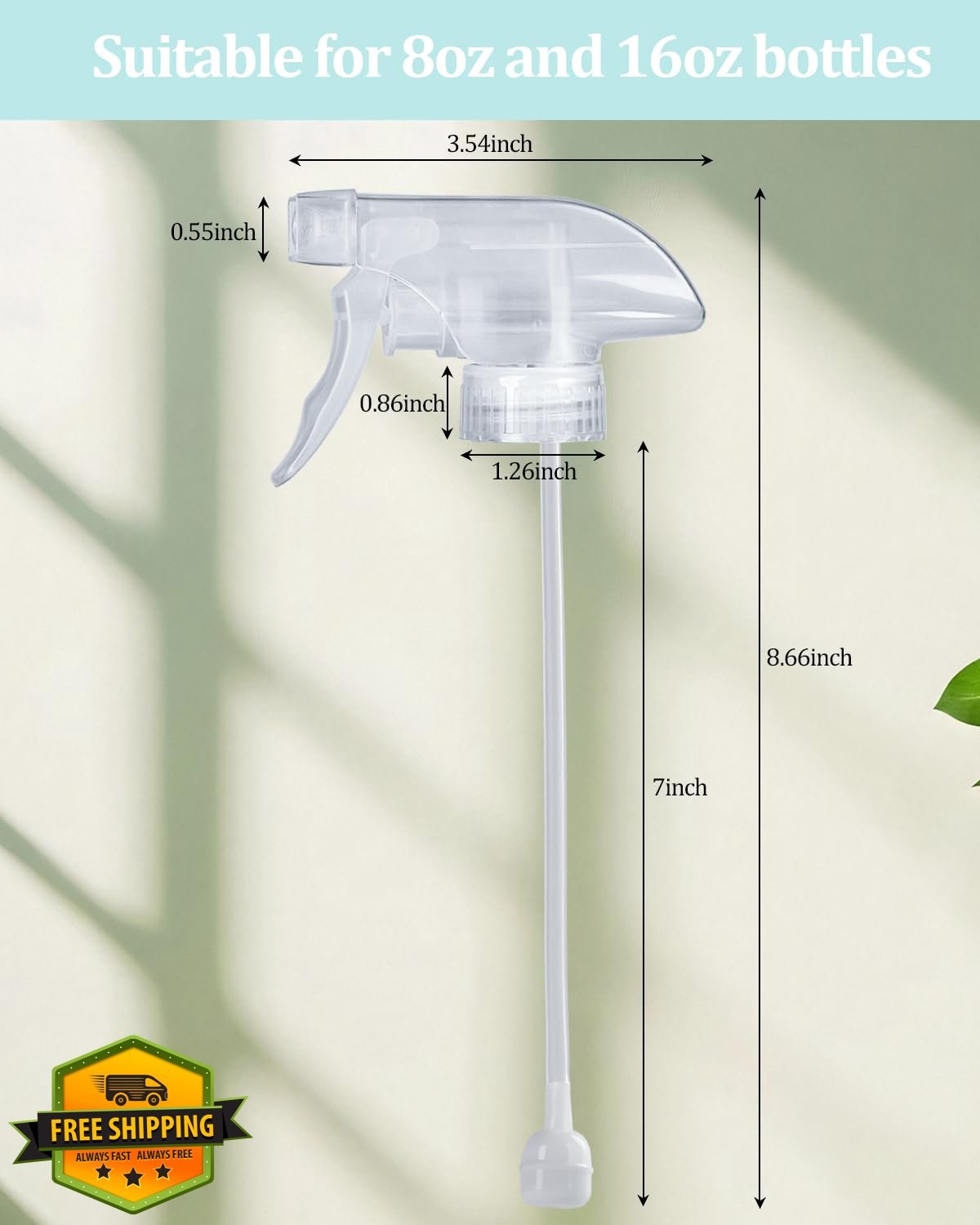 TERESRY 8 Pack 360° Spray Nozzles for 8oz 16oz Bottles Mist