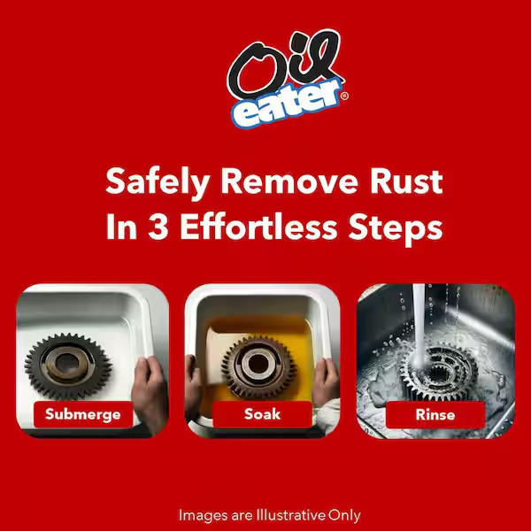 Rust Remover Soak Metal Cleaner Concentrate 32oz Makes 1Gal Tools Auto Safe