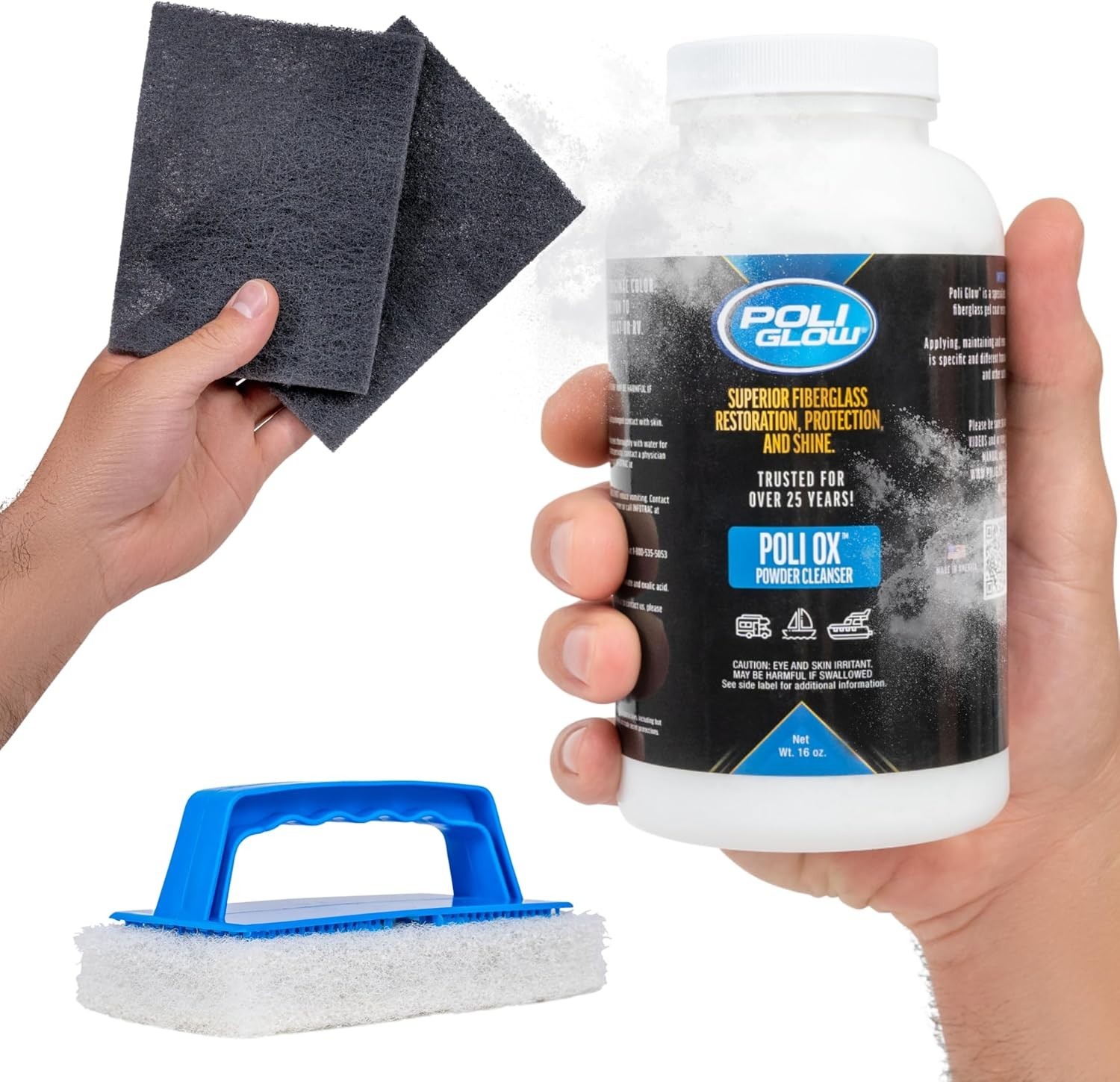 Poli Ox Oxidation Boat & RV Fiberglass Restoration Kit – Removes Heavy Oxidation
