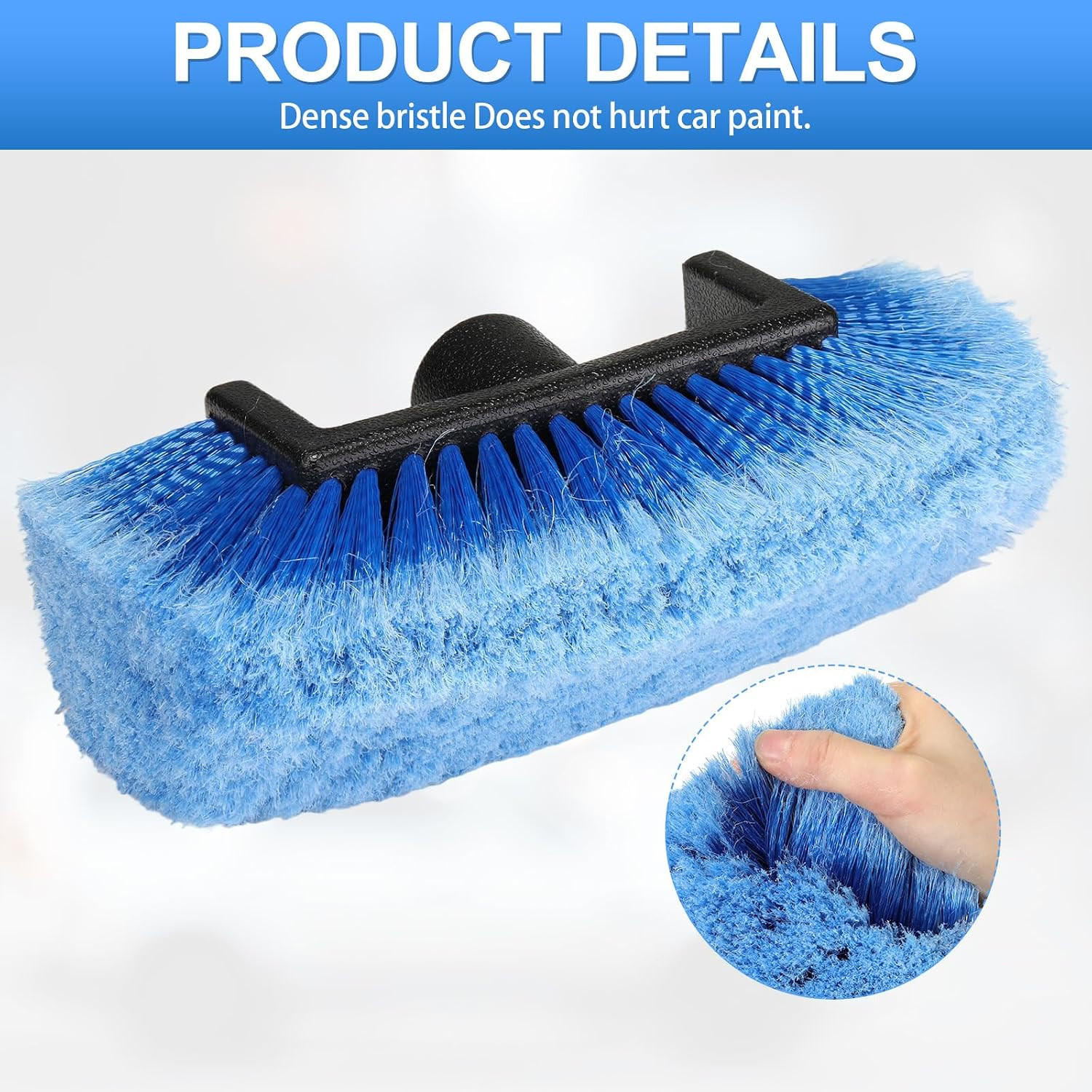 8 Pcs Car Wash Brush Head with Soft Detailing Bristle Flow Thru Car Cleaning Bru