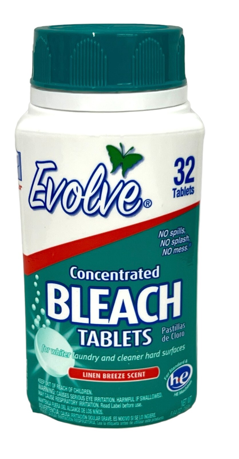 Evolve Linen Breeze Scent Concentrated Bleach Tablets 32ct