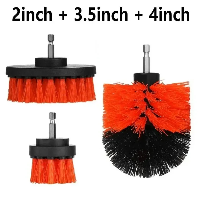 3-Piece Power Scrubber Drill Brush Set for Cleaning Grout, Tile, and Surfaces