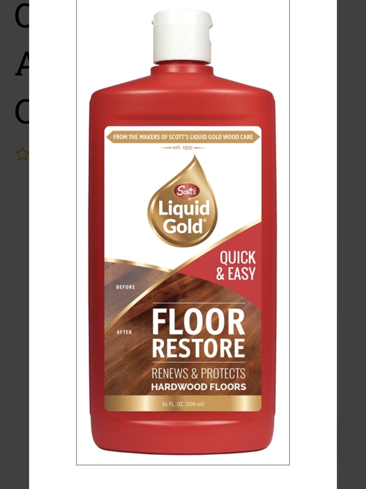 Scott’s Liquid Gold Restore Renews Protects Hardwood Floors Quick Easy