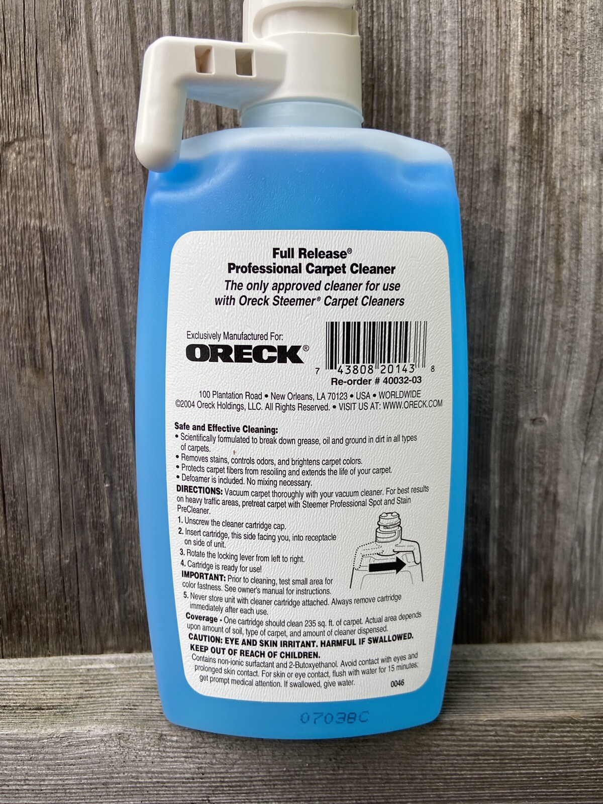 New Oreck Carpet & Hard Floor Cleaner Professional Full Release 16 Fl Oz Flaw