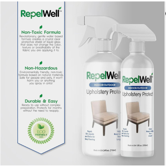 Eco-Friendly Upholstery Protect Stain & Water Repellent Spray 24oz Pet Safe–NEW