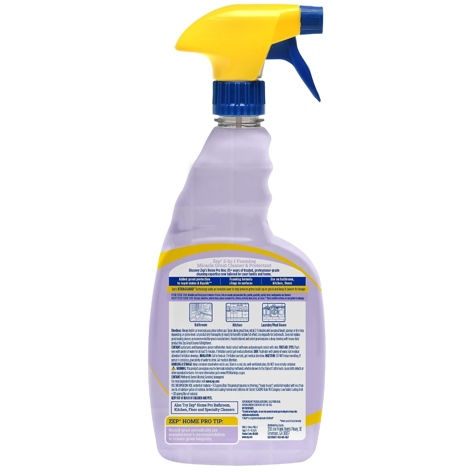 Zep Home Pro Foaming Grout Cleaner 32 Fl Oz Protectant Grout Cleaning Products