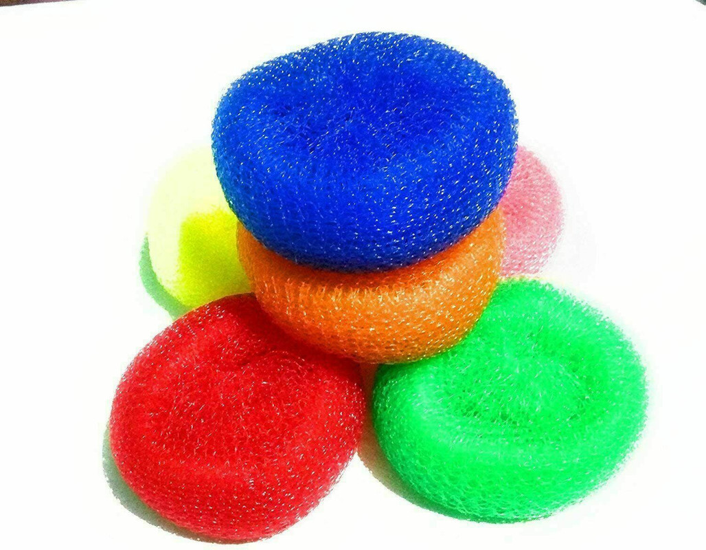 Kitchen Scrubber Cleaning Plastic Nylon Dish Pot Pan Washing Mesh Jaali tea shop