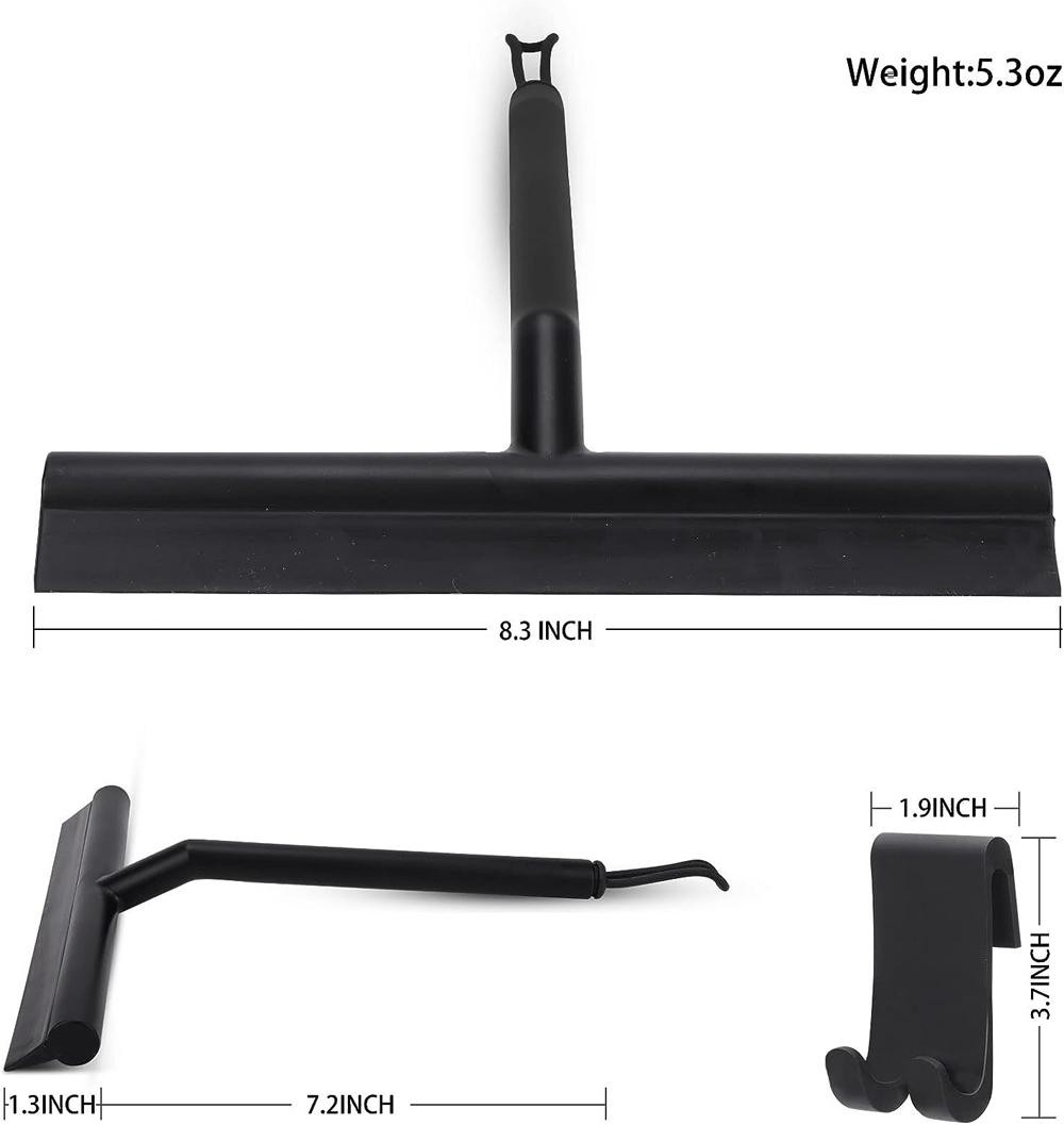 Silicone Squeegee Streak Free Glass Cleaner Shower Mirror Tile Car Window
