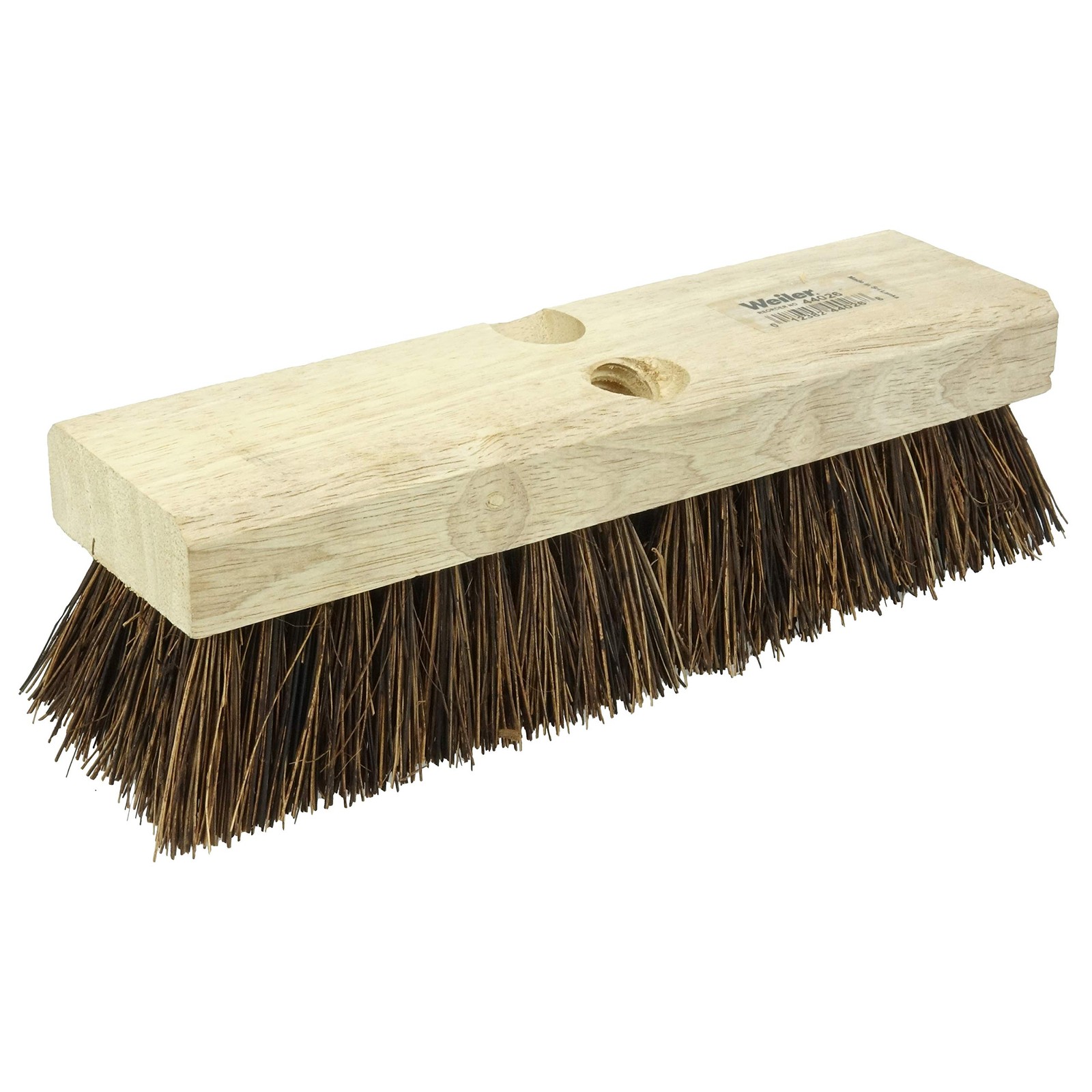 Weiler 44026 Heavy Duty Deck Scrub Brush with Natural Palmyra Bristles for Wo…