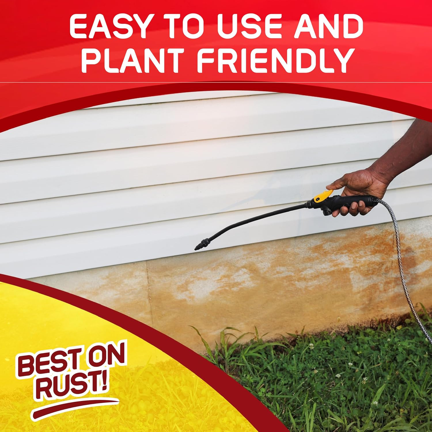 Liquid Rust Stain Remover, Pre-Mixed, Quickly Removes Rust Stains from Concrete,
