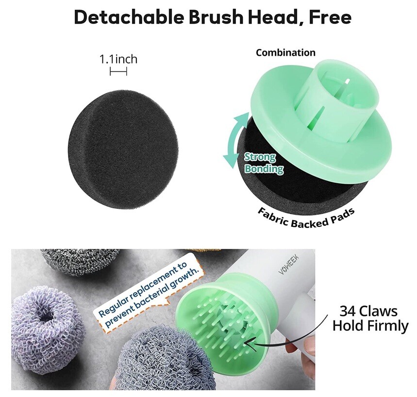 Voweek Electric Spin Scrubber Cordless Power Cleaning Brush | VW-SP01 | Blue