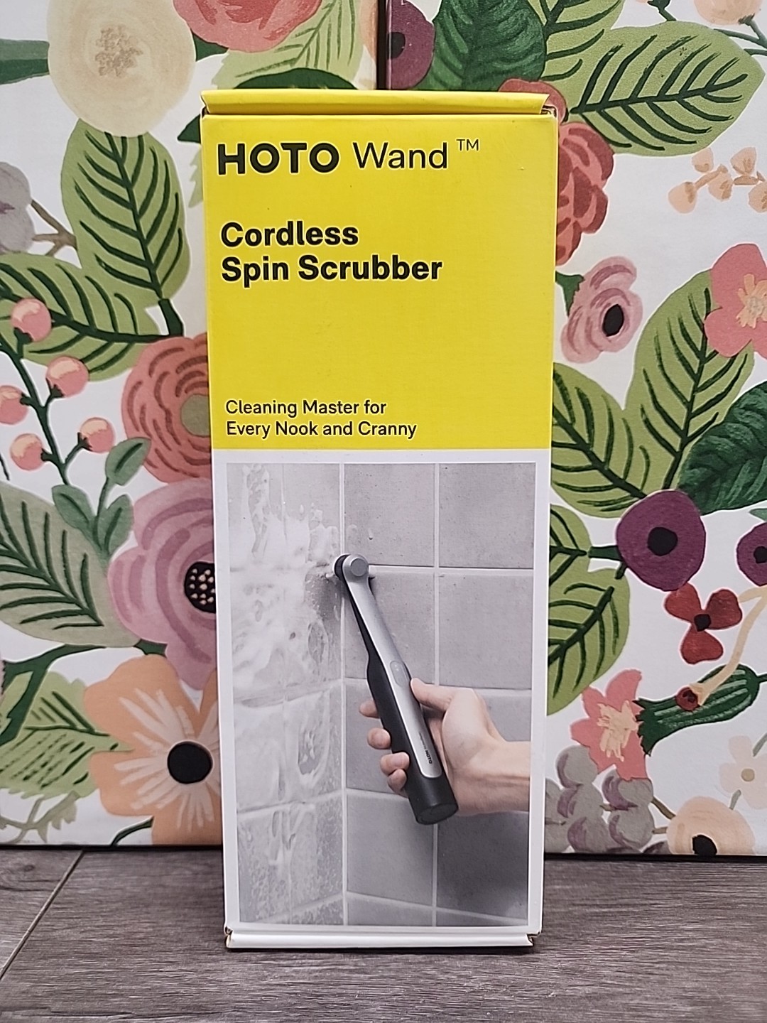 HOTO Wand Cordless Spin Scrubber Kit Rechargeable 5 Heads – New